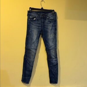 True Religion mid rise super skinny jeans